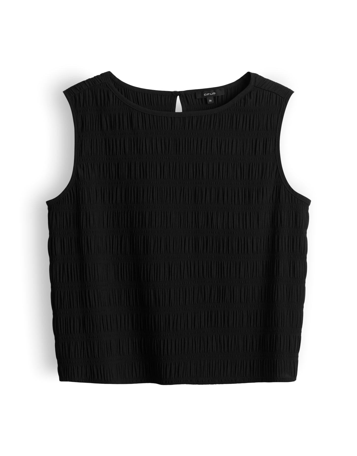 OPUS Damen Blusentop | Blusentop mit gesmokter Textur Regular Fit