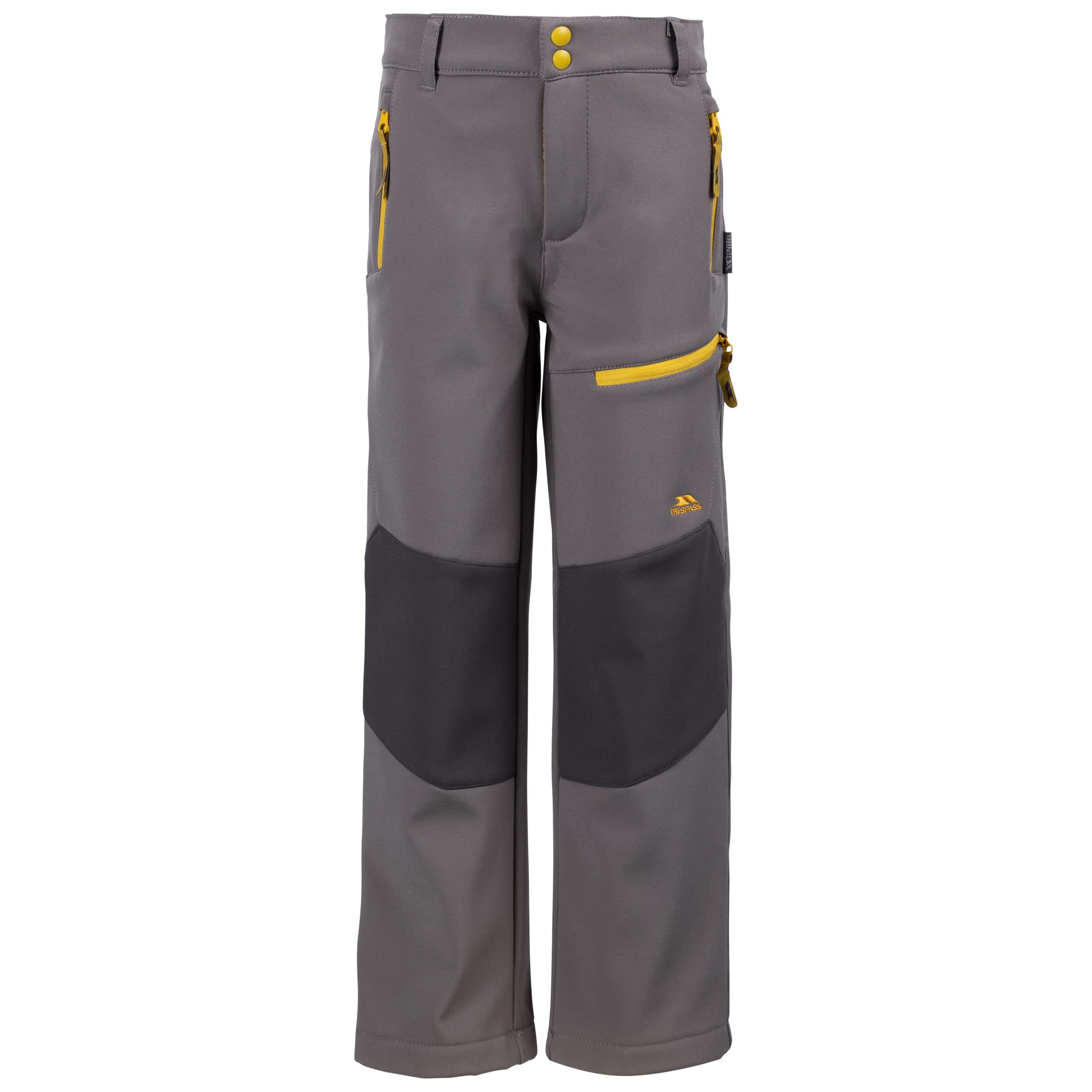 Trespass (9-10 Years, Storm Grey/Sulphur) Kids Waterproof Walking Trousers Hurry