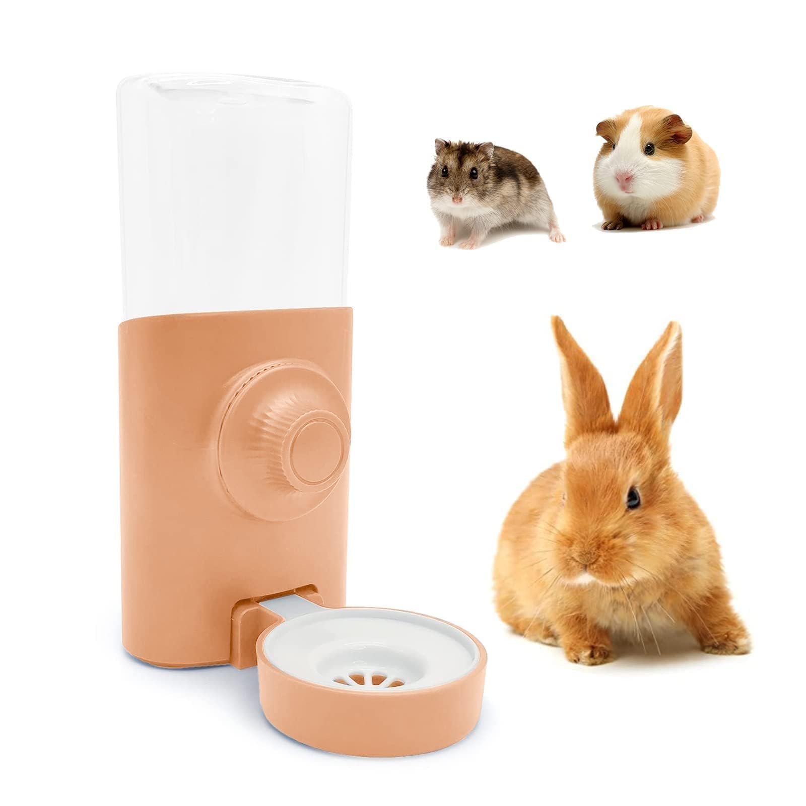 Bebedero Conejo para Jaula, 600ml Grande Botella Agua Conejo, Antigoteo Automática Dispensador de Agua para Animales Pequeños Conejos, Hamster, Cobaya, Chinchillas, Erizos y Ardillas (Rosa)