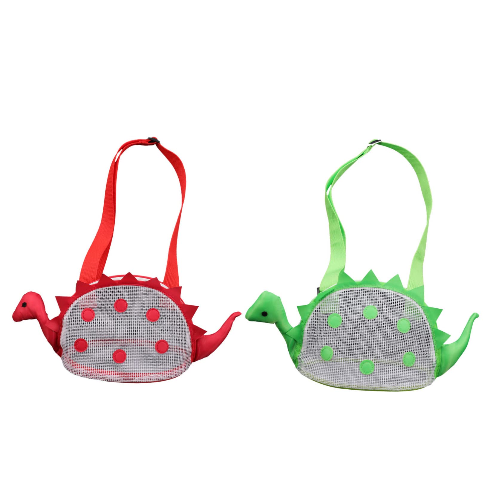 FOMIYES Dinosaur Shell Beach Bags for Kids Mesh Shell Pouches Sand Toys Storage Family Beach Bag Set