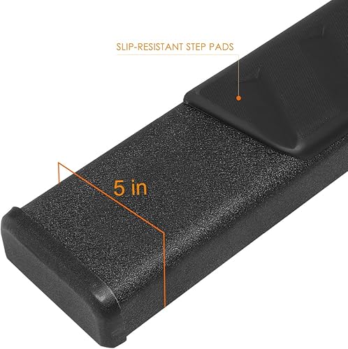 Miniatura 2 de PM PERFORMOTOR Par de barras de estribo de acero inoxidable de 6 pulgadas de ancho compatible con Ford F-150 (SuperCrew) Crew Cab 2004-2014,