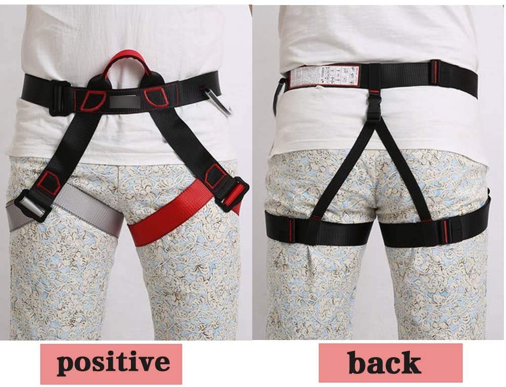 SwaYve Cinturón de Seguridad para Trabajos Aéreos Arnés de Protección Contra Caídas, Arnés de Cuerpo Completo Cinturón de Techador para Montañismo Escalada de Árboles Protección Contra Caídas Al Aire