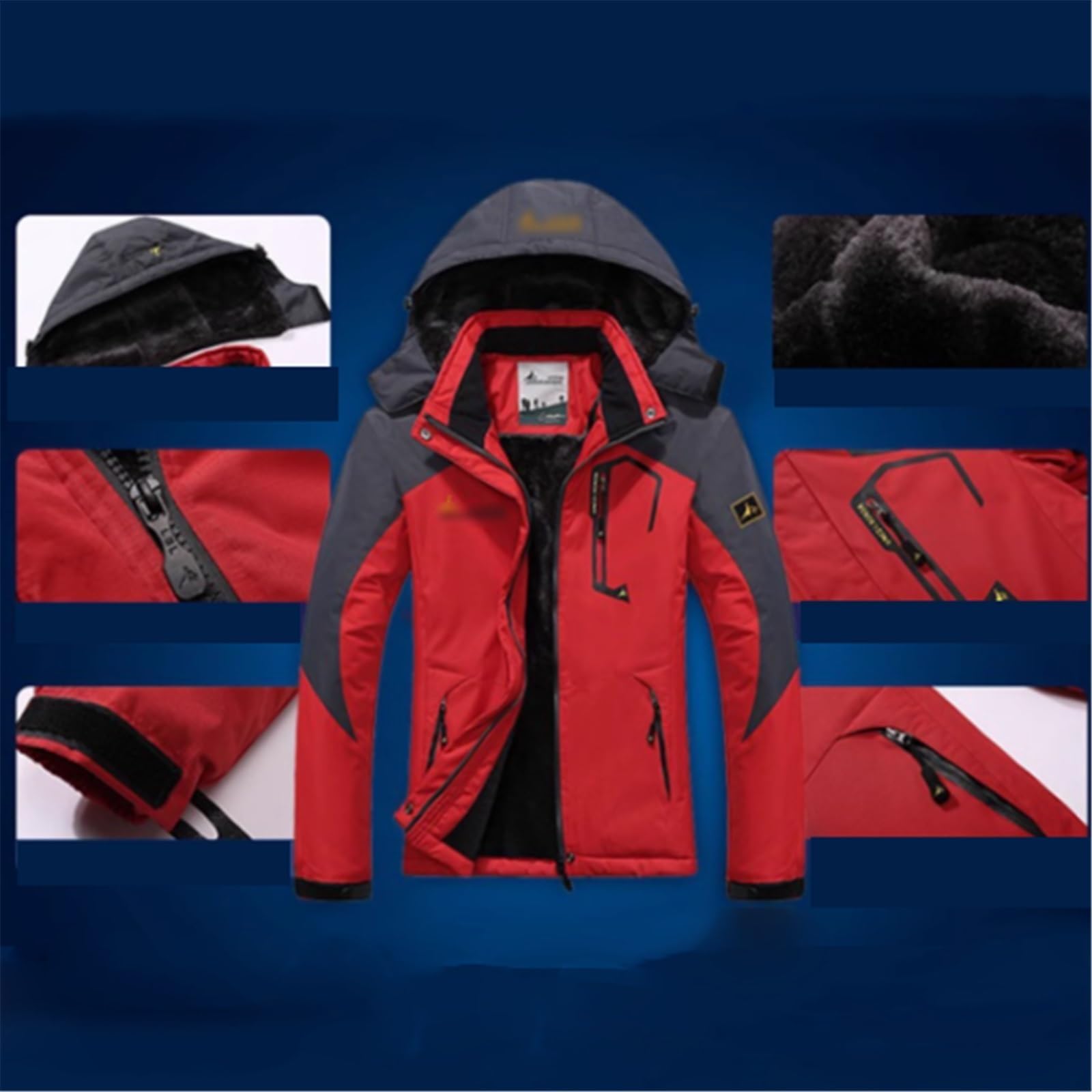 Męski Kombinezon Narciarski Outdoor Sports, Modny Zimowy Ciepły Zestaw Narciarski Składający Się Z Kurtki I Spodni Odporny Na Zużycie, Modny Wygodny, Wiatroszczelny Kombinezon