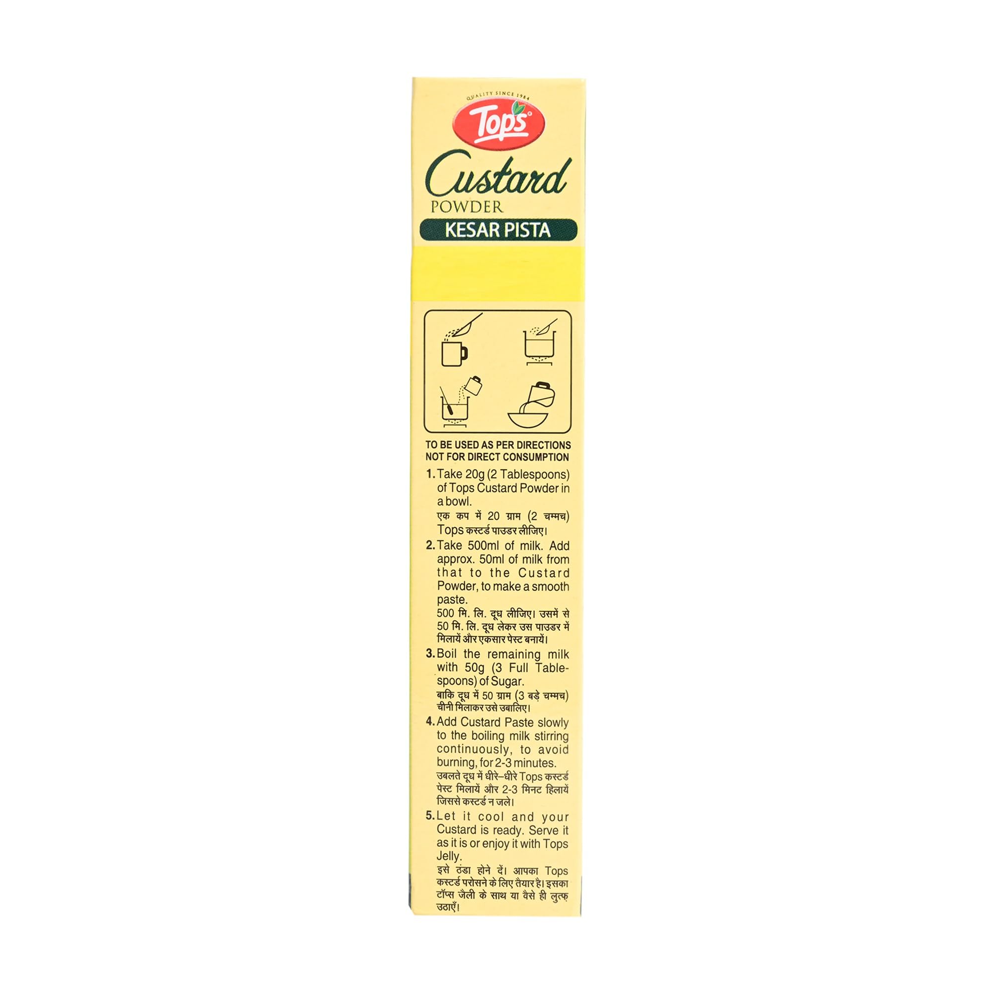 Tops Custard Powder, Kesar Pista, 100 gm 3