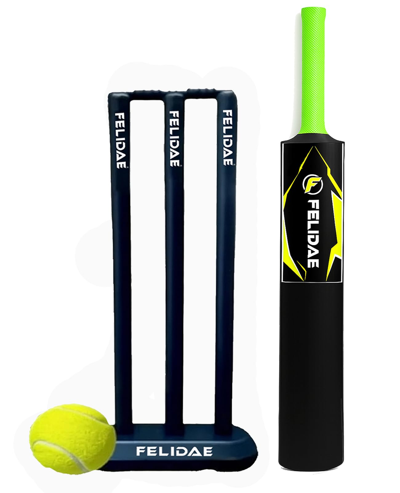 FELIDAE (Size – 3) PRO KidsZone Heavy Grade Strong Plastic Cricket Bat with Wicket Set & 1 Tennis Ball for Kids (Size 3, Age 6-10 Year Old Kids), Strong Plastic-image-30