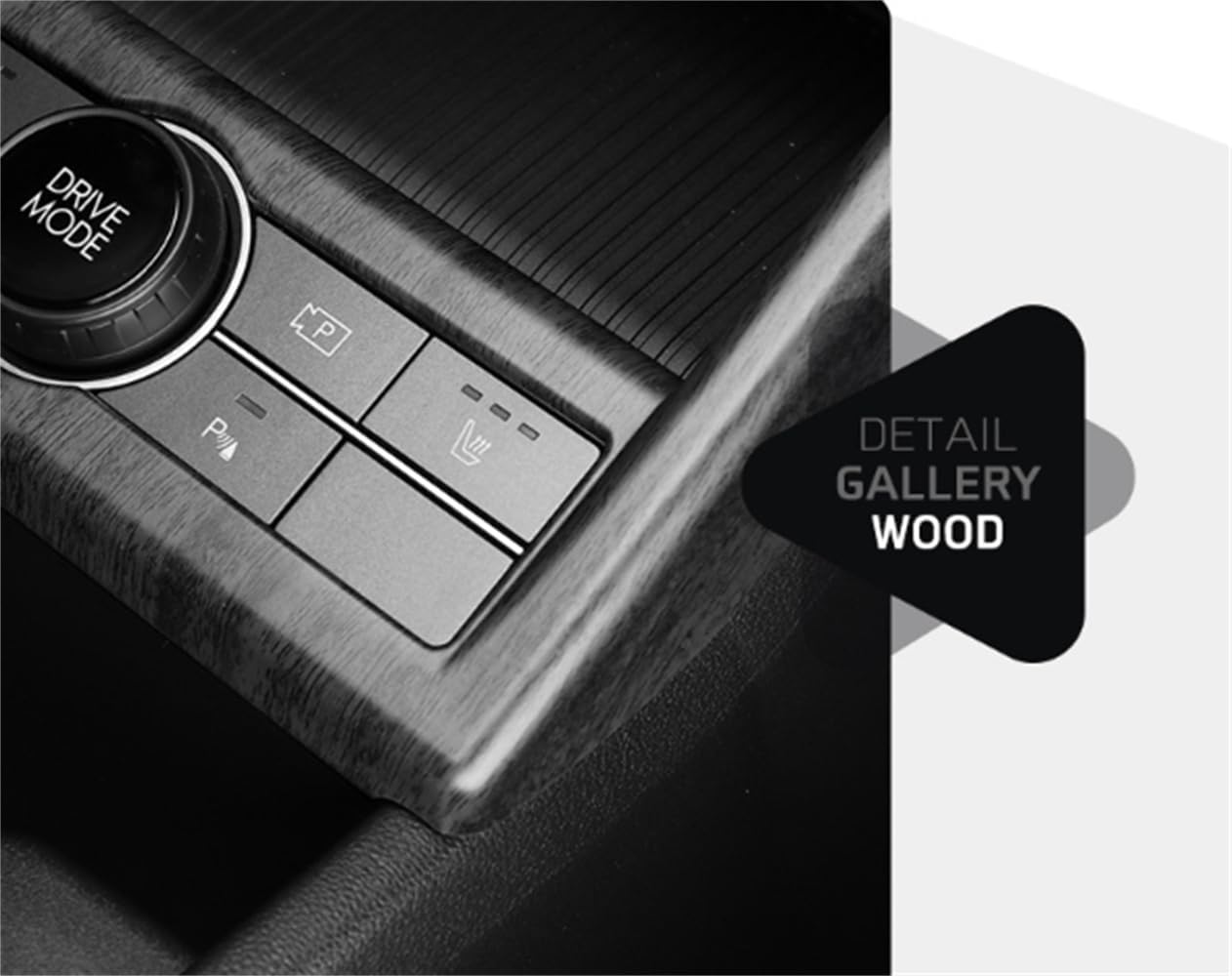 Cnaurda Matte Wood Grain Style ABS Car Central Control Gear Panel Cover Center Console Gear Shift Panel Protective Cover Trim Compatible with Hyundai Kona 2024 SX2 Accessories