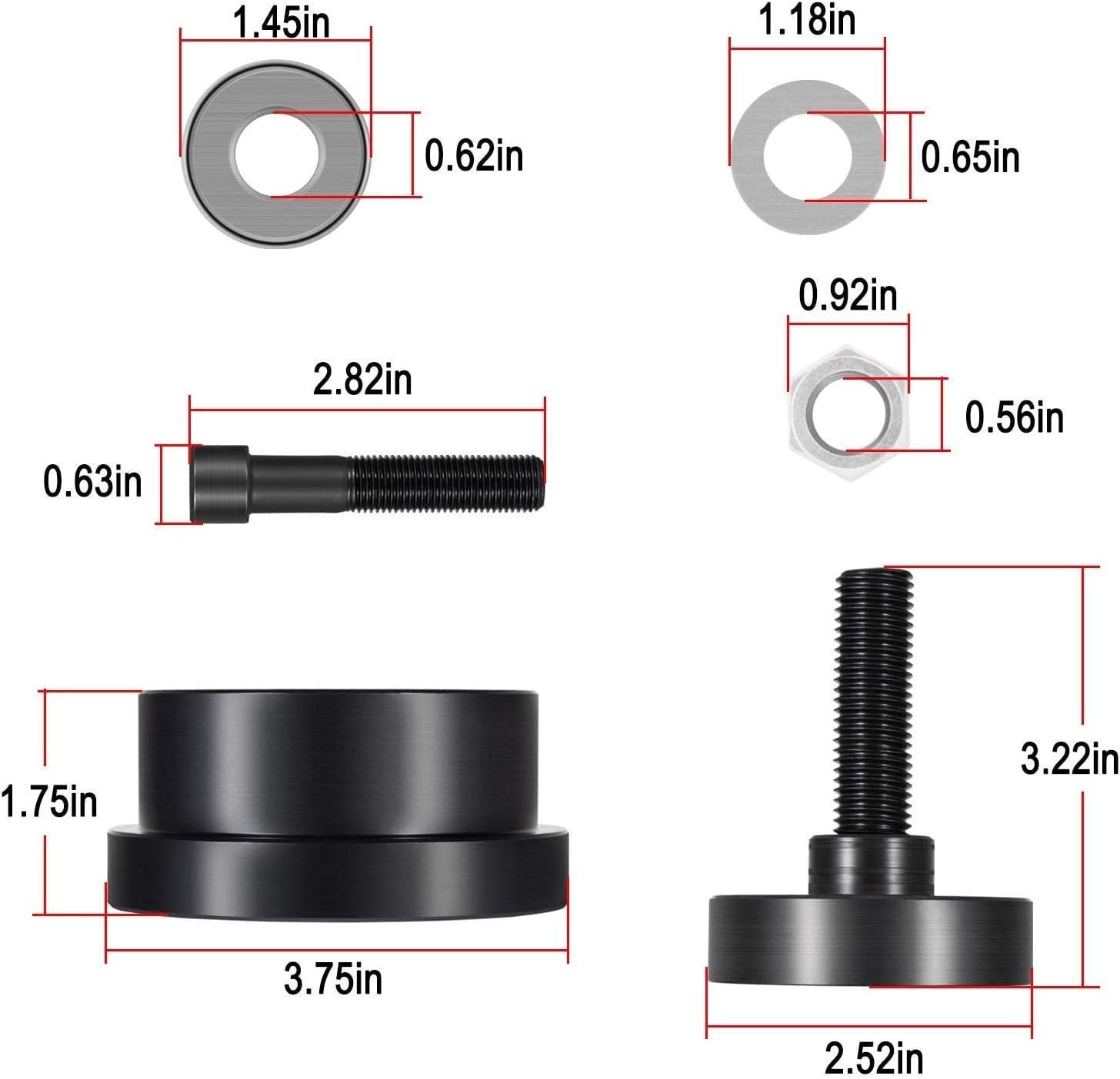 6.4L Crankshaft Front Seal Installer 303-1259 ZTSE4691 Fit for Ford 2008-2010 6.4L Powerstroke Diesel F-250/350/450/550