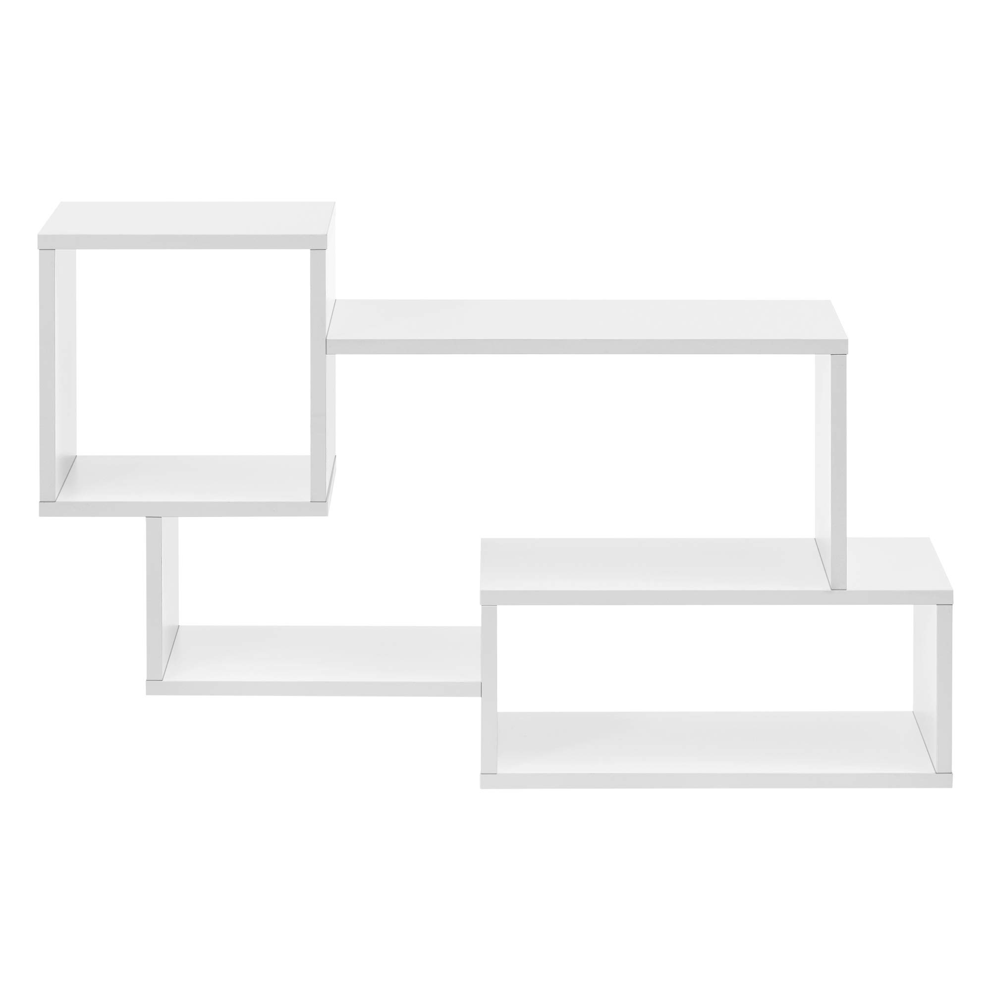 [en.casa] Estantería para Pared Kvinesdal 87 x 18 x 54 cm con 3 Compartimientos de Almacenamiento Estante Flotante Decoración de Salón o Dormitorio hasta 13 kg Blanco