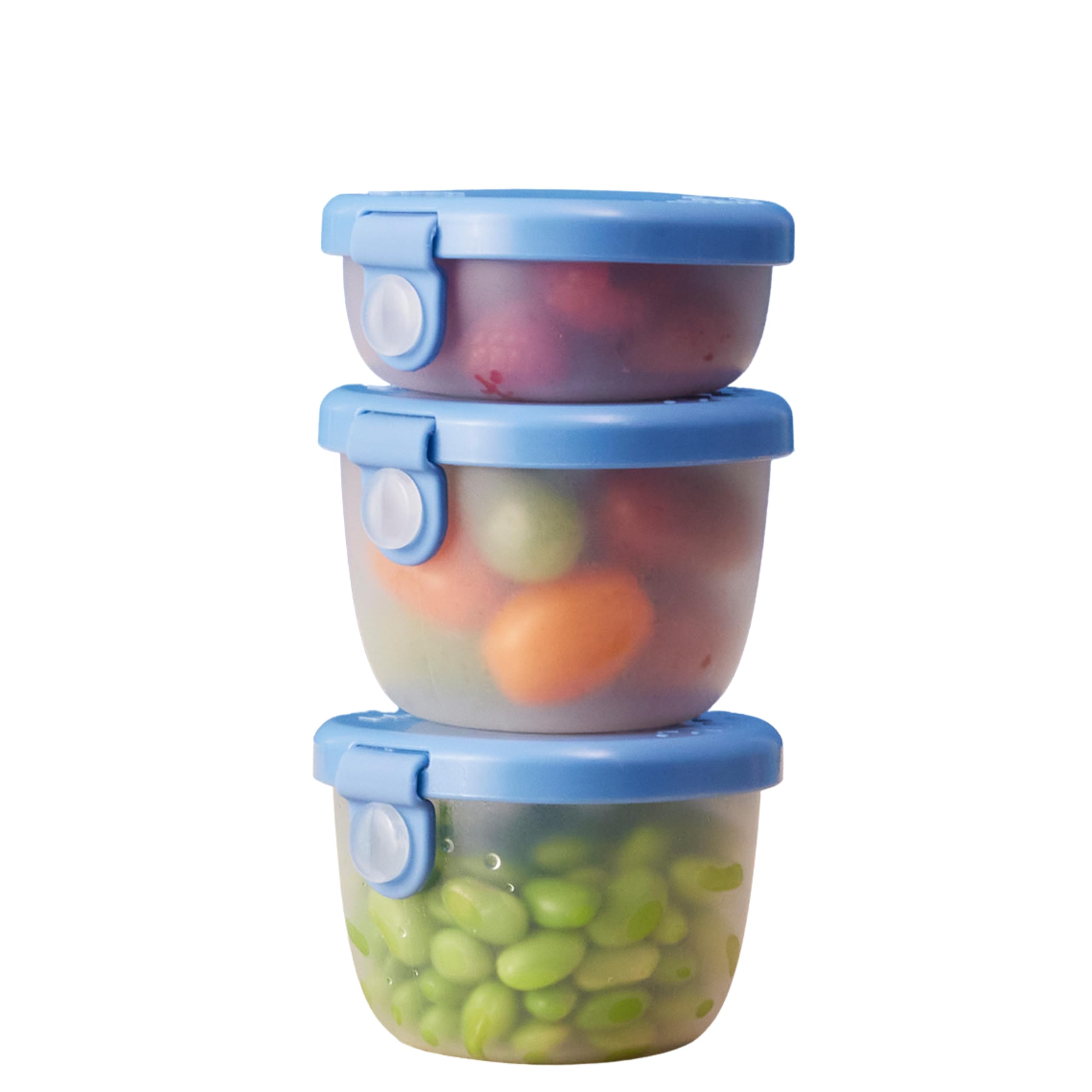 b.box Snack Tubs - Leakproof, Reusable & Portable Snack Containers Pack of 3 - Ocean Blue-picture-39