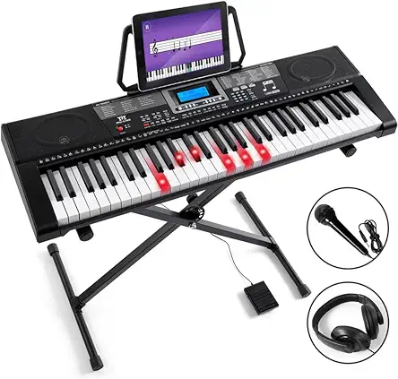 MUSTAR Piano Keyboard, MEKS-500 61 Key Learning Keyboard...