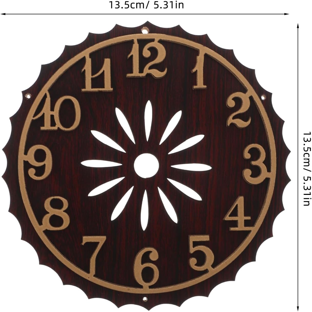 Cuckoo Clock Dial 7-inch Round Wall Clock Accessory DIY Replacement for Silent Mechanism Crafting