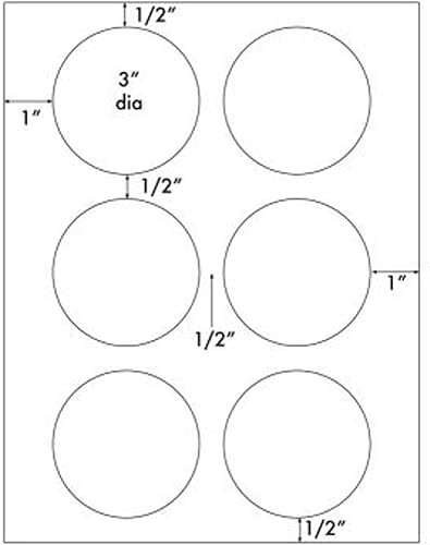 Miniatura 9 de Etiquetas imprimibles brillantes transparentes redondas de 3 pulgadas 50 hojas 4179C