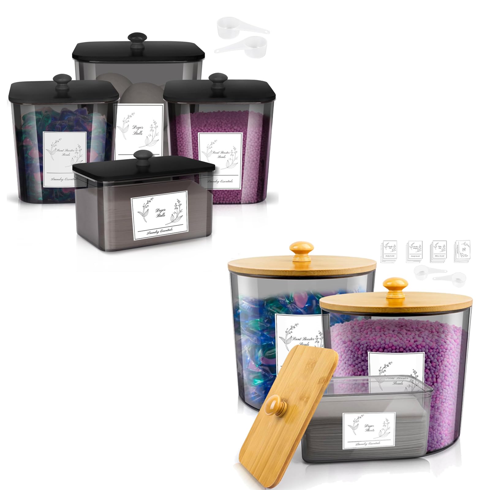 Amazon.com: 7 Pack Laundry Pods Container & Dryer Sheet Holder,Plastic ...