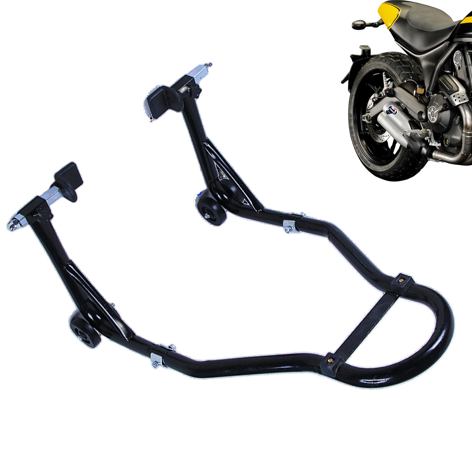 Caballlete Delantero para Moto Elevador de Motocicleta Doble Rueda | Caballete Limpieza Rueda Motocicleta Soporte Trasero Antideslizante, para Diario, Mantenimiento y Limpieza de