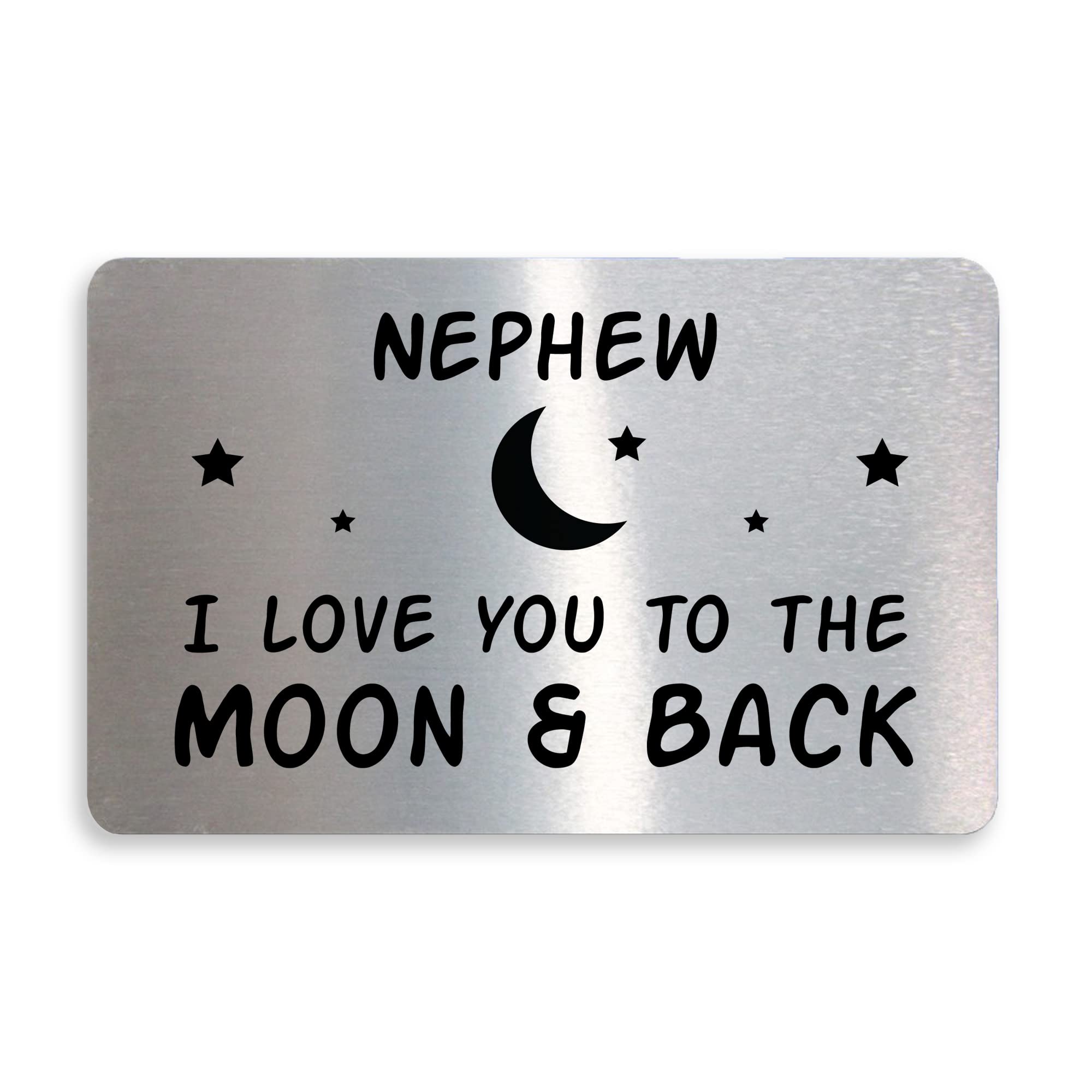 RED OCEAN Nephew Gift From Auntie Uncle Metal Wallet Insert Nephew Birthday Christmas Love You To The Moon And Back Keepsake