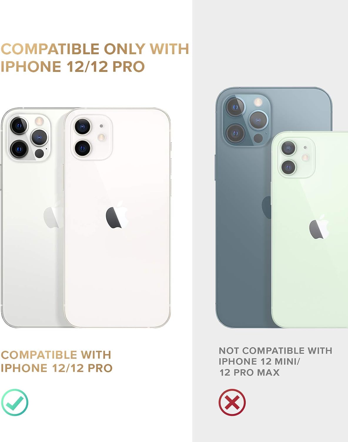 GVIEWIN Compatible with iPhone 12/ iPhone 12 Pro Case 6.1", with [2 Tempered Glass Screen Protectors] Marble 360 Full-Body Shockproof Women Protective Phone Cover (Blanco/Grey)