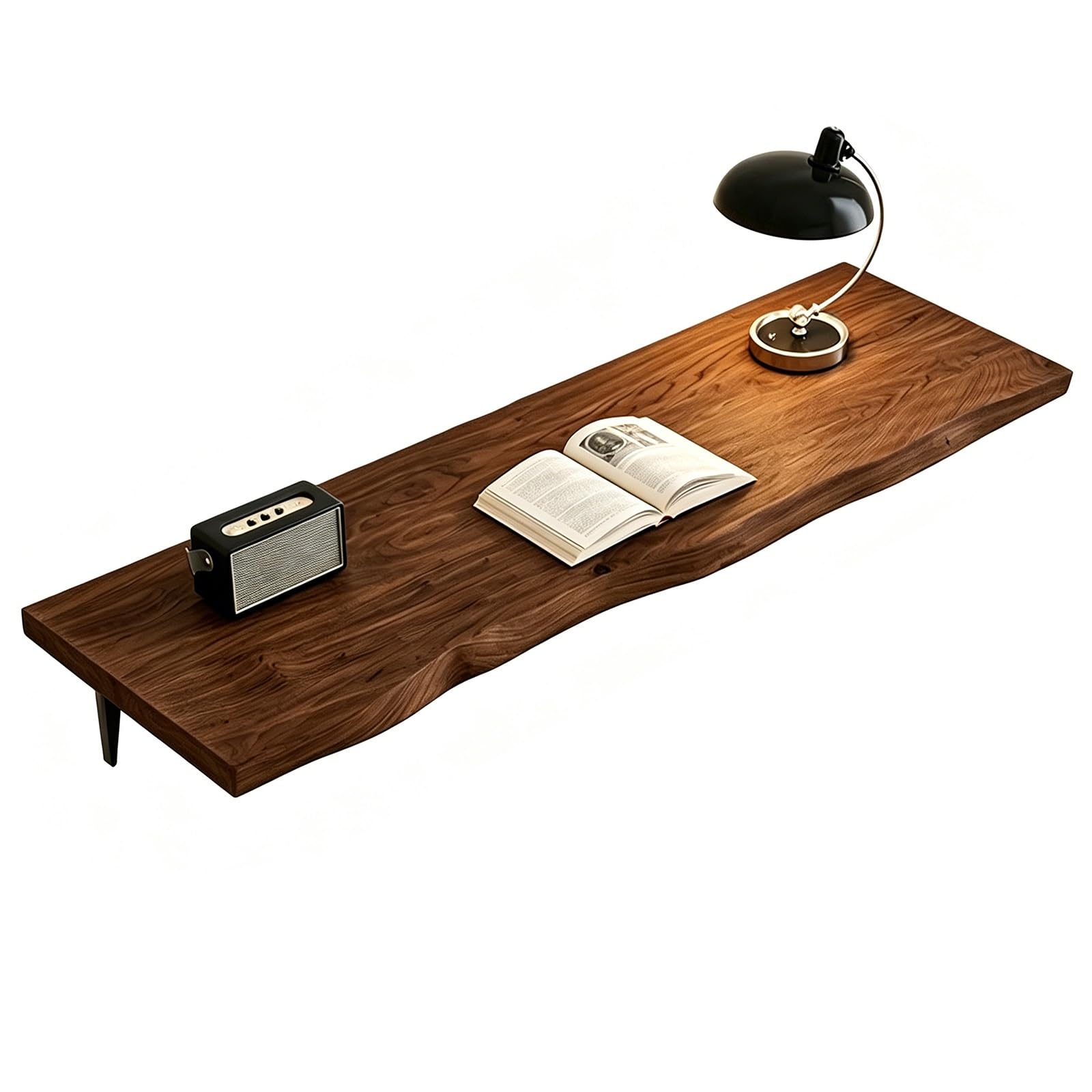 Wandklapptisch aus Massivholz Robuster Klapptisch Wandmontage Platzsparend Wandtisch Klappbar Tragkraft: 150 Kg Wandschreibtisch für Wohnzimmer Küche Waschküche(150x40x5cm)