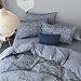 VM VOUGEMARKET 100% Cotton Blue Gray Fitted Sheet with 15