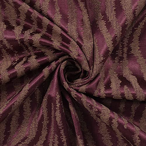 Image of Story@Home Bloom Collection Room Darkening Window Curtains 5 feet Long Set of 2 for Living Room, Bedroom, Kids Room - Magenta