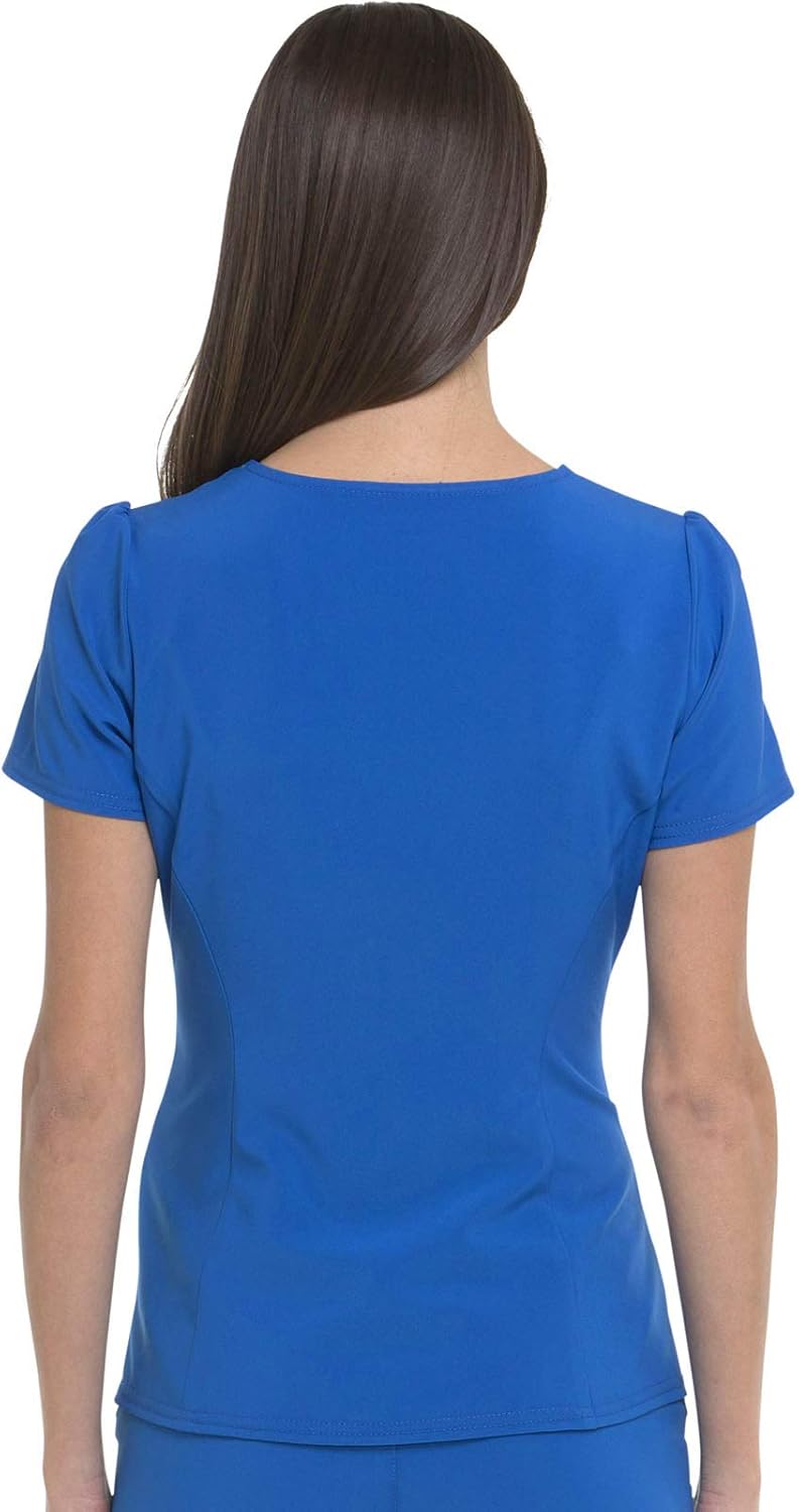 HeartSoul Womens Scrubs, V,Neck Peplum Top, Love Always Performance Fabric HS670 XX-Large Royal