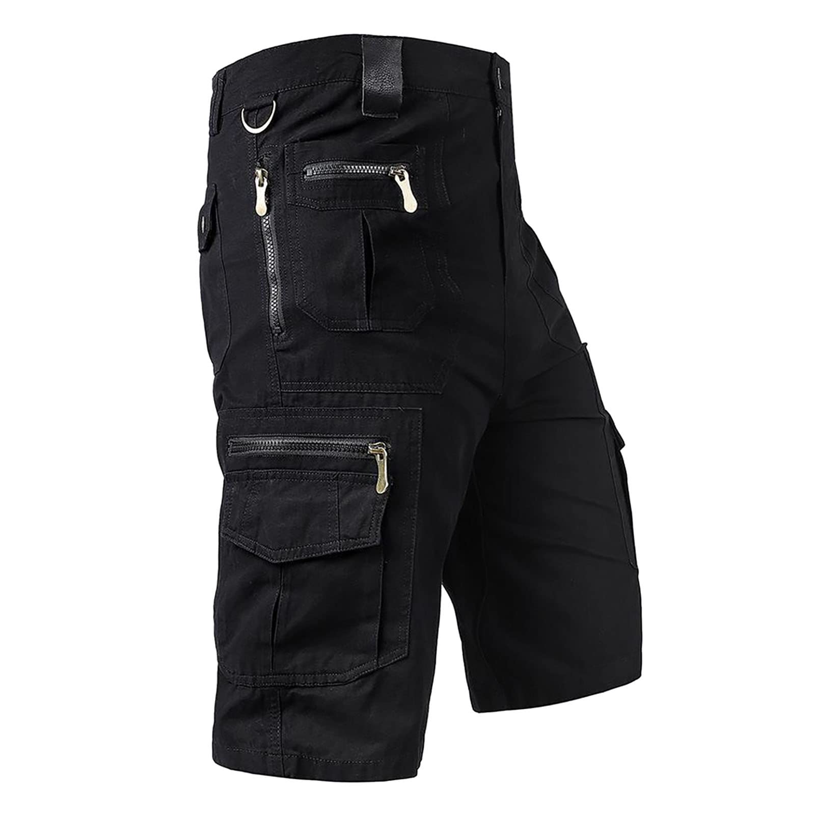 MJGkhiy Short Homme Cargo Offre Surdimensionnée Pantalon de Travail Léger Randonnée Shorts En Plein Air Combat Shorts Léger Sec Rapide Shorts Bermuda Homme avec Poches Offre