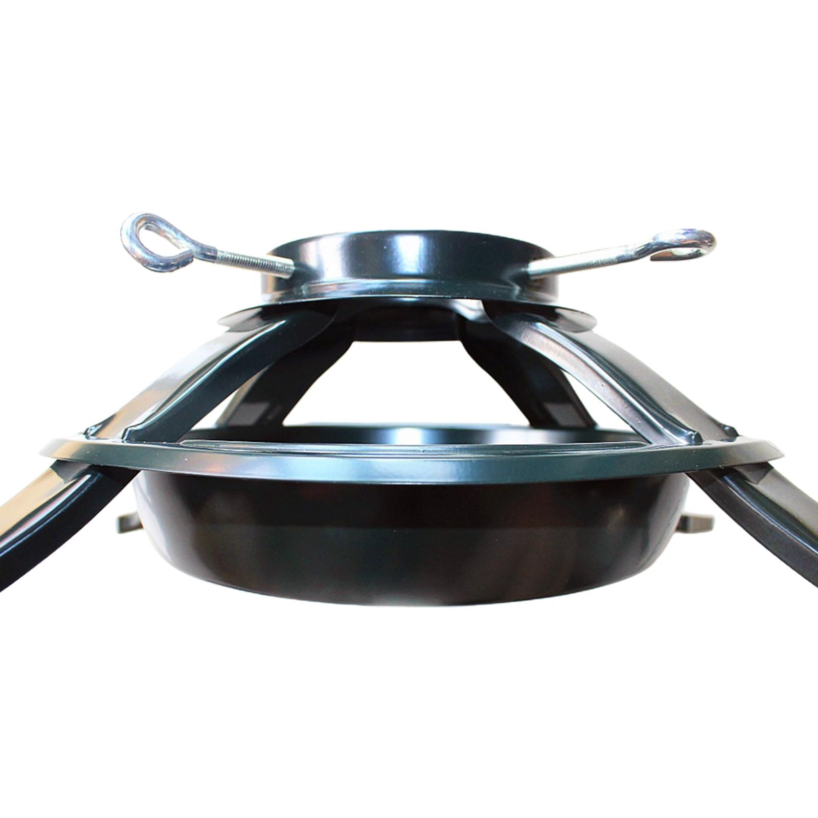 Bottone Strong Iron Christmas Tree Stand Round Shaped Plate Tree Base For Live Trees Holds 2.9 To 3.9