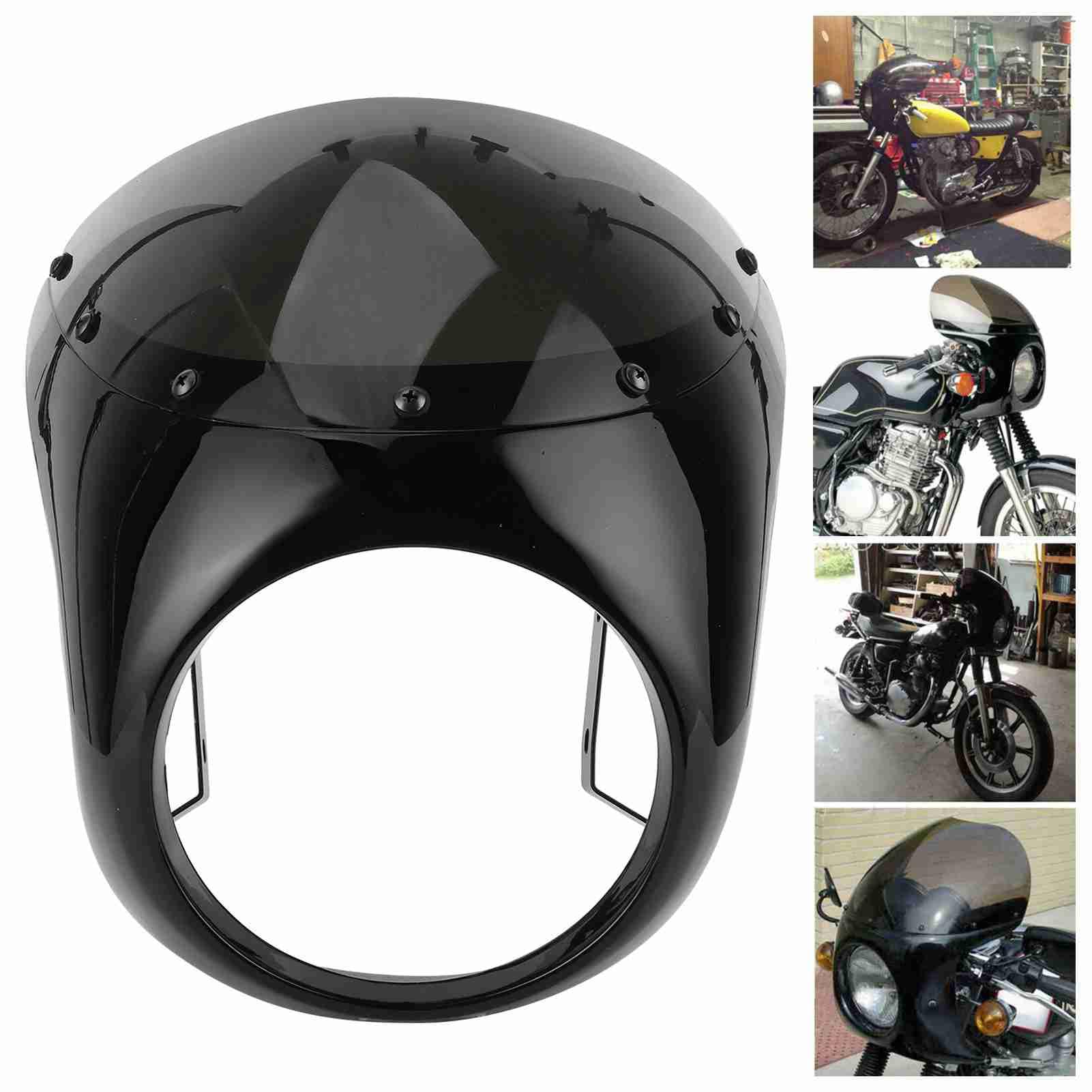 Cocoarm Owiewka Reflektora Owiewka Przedniej Szyby ABS 7 Cali Uniwersalna dla Motocyklistów z przezroczystą soczewką Łatwa Instalacja Ochrona Przed Wiatrem Redukcja Przepływu Powietrza Do Użytku