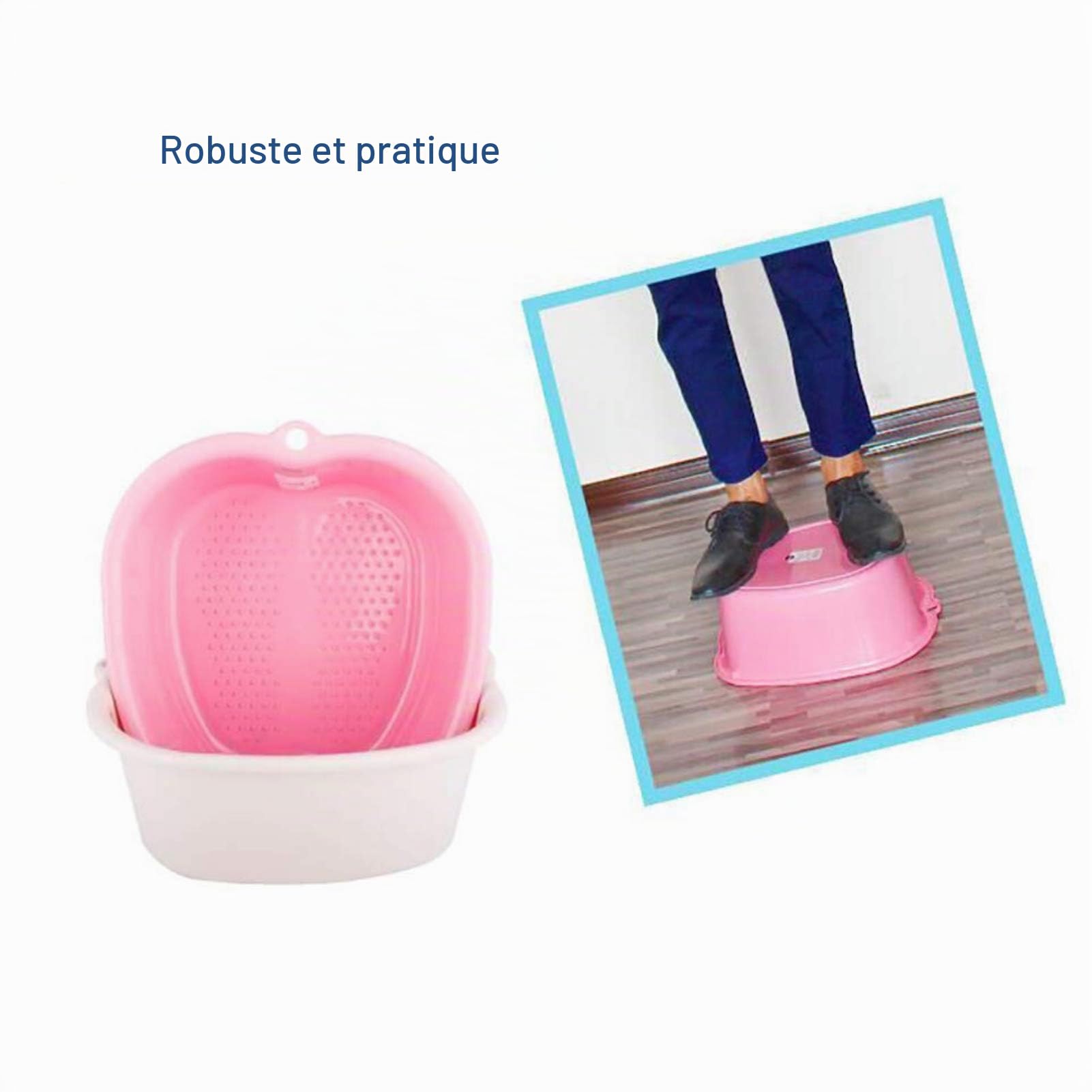 Grande Bassine Plastique Bassin de Spa Bain de Pieds,Spa d'eau et Massage des Pieds,pour Pédicures Tremper Les Pieds Détox et Massage Elimine Callosités Cuticules (Black)