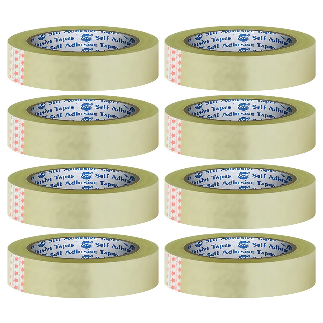 VCR Self Adhesive Transparent Cello Tape - 35 Meters in Length - 18mm / 0.75" Width - 8 Rolls Per Pack - BOPP Industrial Packaging Tape for E-Commerce Box Packing, Office and Home use-picture-28