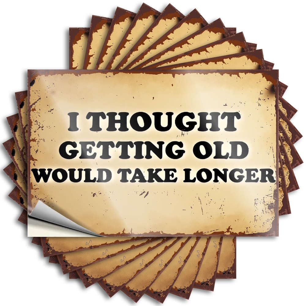 Quote Bath Sets Durable Vinyl - I Thought Getting Old Would Take Longer. Laptop for Motorcross Use(6X9CM)