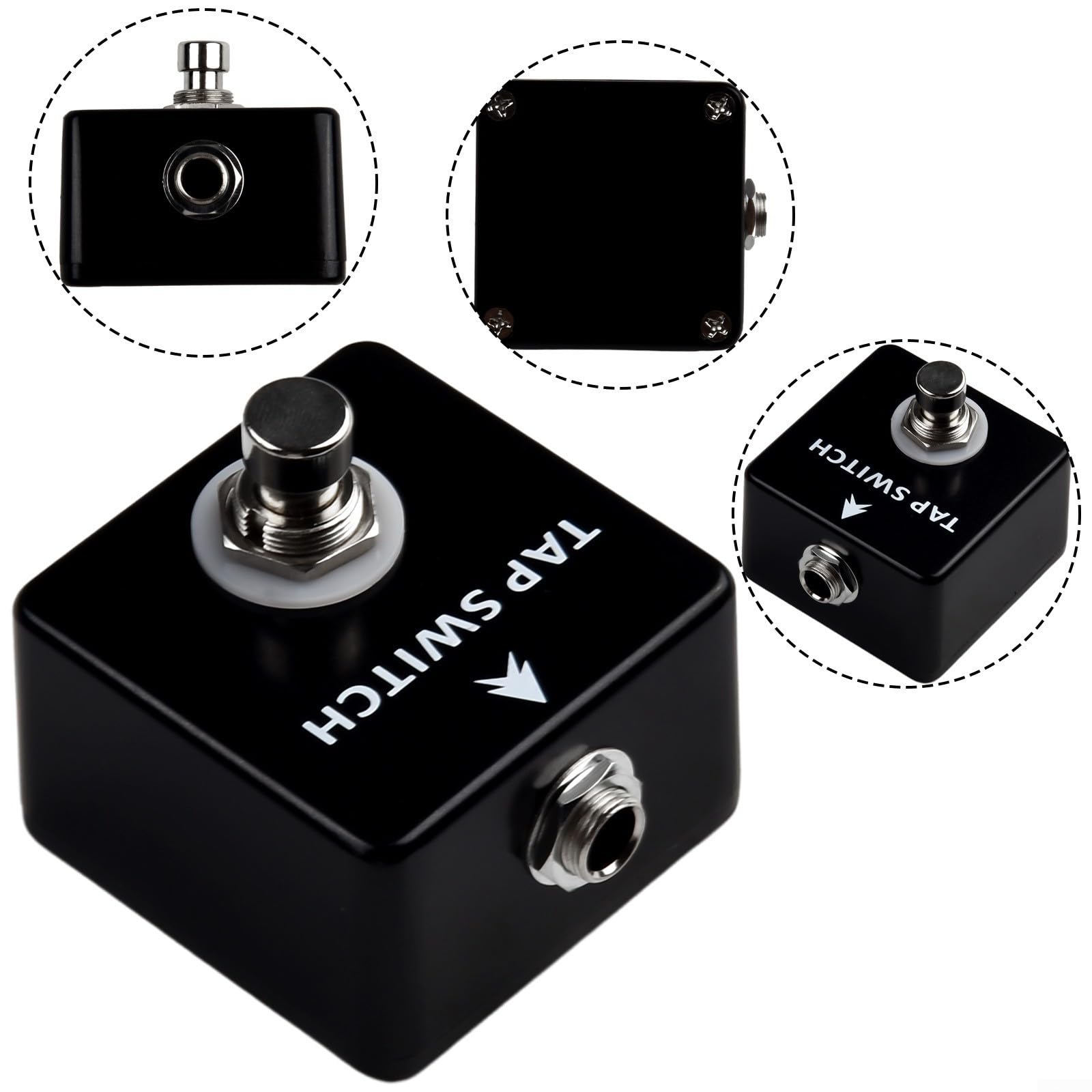 Tap Switch Pédale, pour Mosky Full Metal Shell Compact Tap pour Tempo Switch Guitare Pédale Interrupteur à Pied pour Delay Multi Effets Pédales