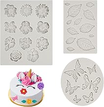 3 Silicone Floral Molds – Molds for Fondant, Pastry and Crafts