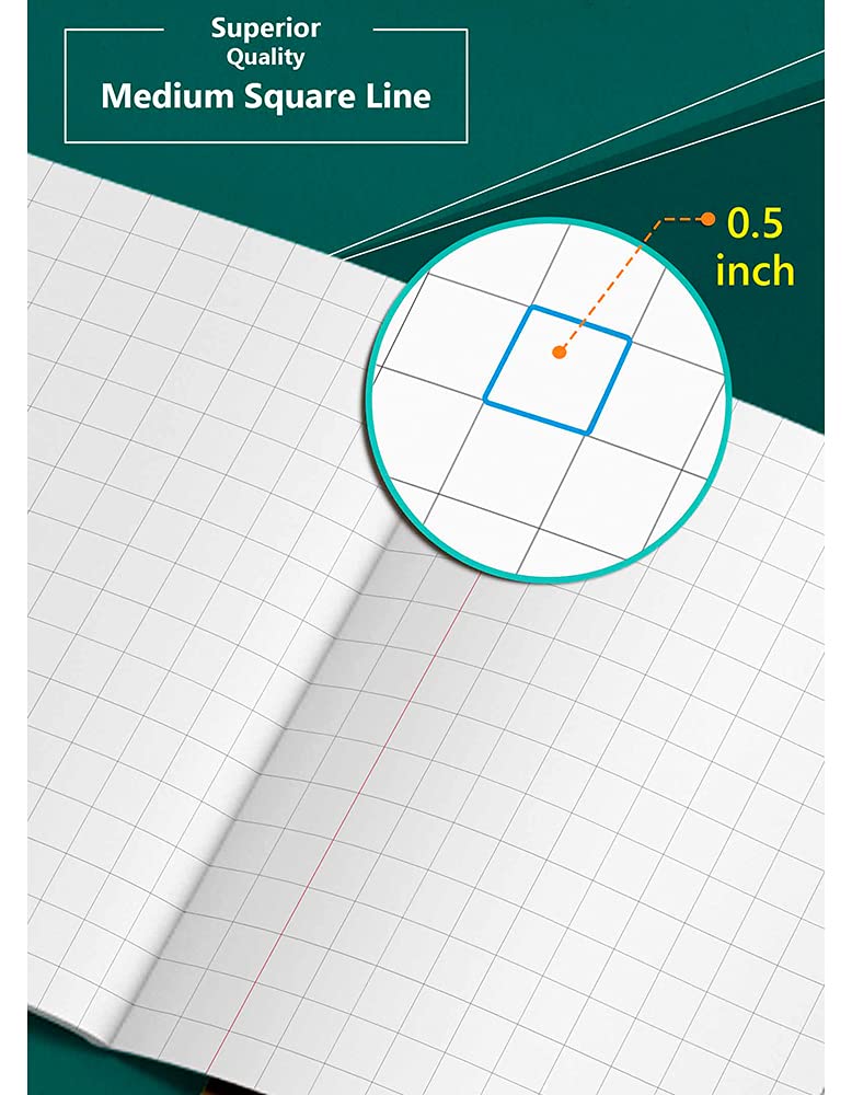 TARGET PUBLICATIONS Quaderni di matematica a quadretti medi per la scuola dei bambini, 76 pagine, 15,5 x 19 cm, copertina rigida con etichetta, quaderno matematico con attività divertente, set di 18