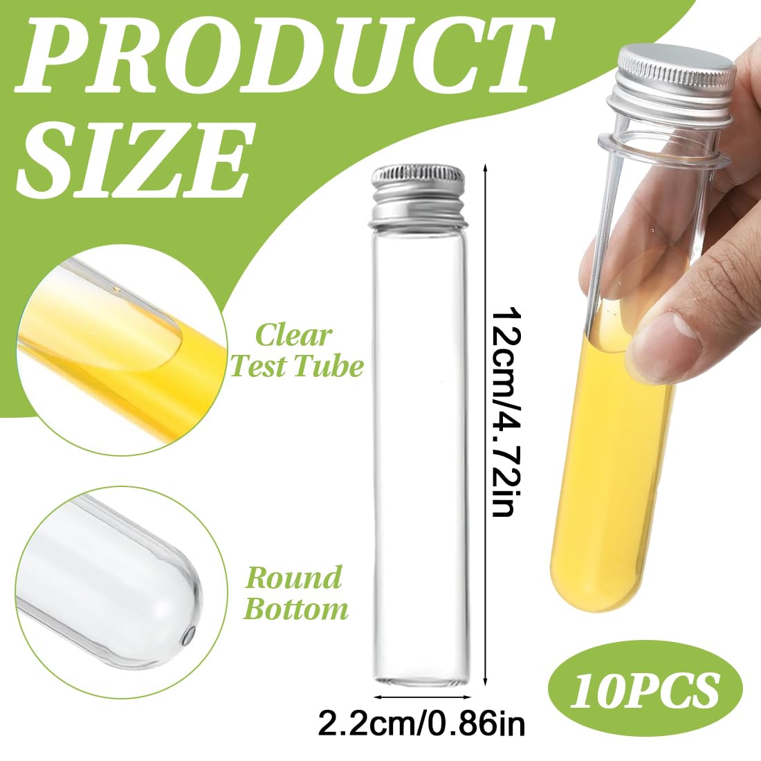 10 Bottiglie Di Vetro Piccole Da 30 Ml Da Riempire – Barattoli Per Campioni Con Tappo A Vite In Alluminio – Flaconi Portatili, Ermetici Per Campioni, Spezie, Gioielli E Molto Altro Ancora