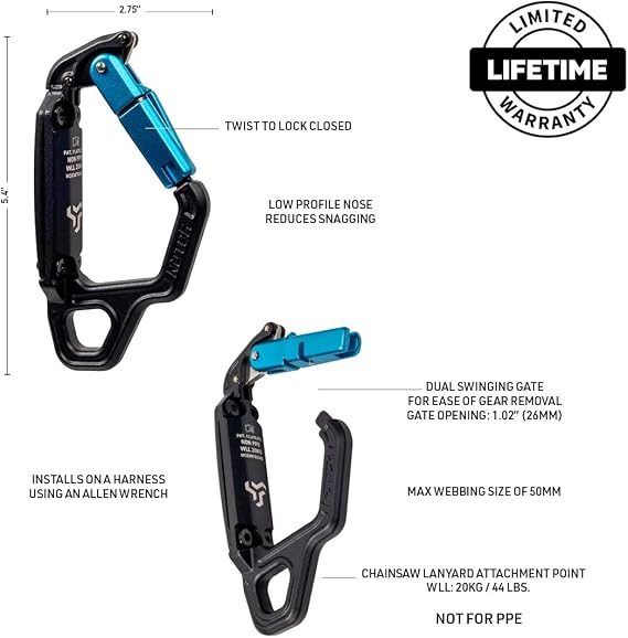 Notch Swinger Tool Carrier Dual-Action Swinging Gate with 1-inch Opening. WLL: 44 lb, Non-PPE (64350)