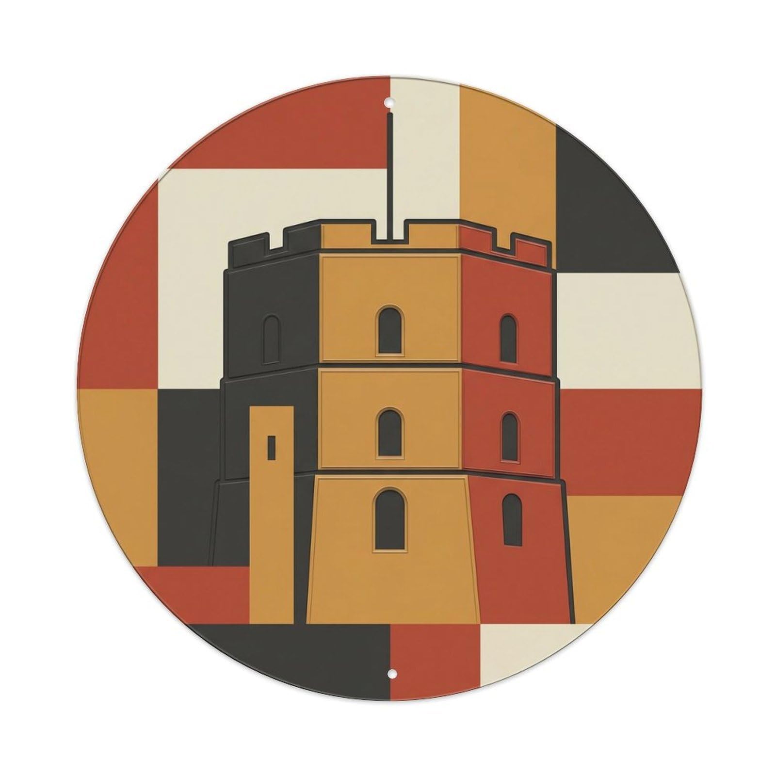Vilnius Layered Castle Travel Metal Tin Sign