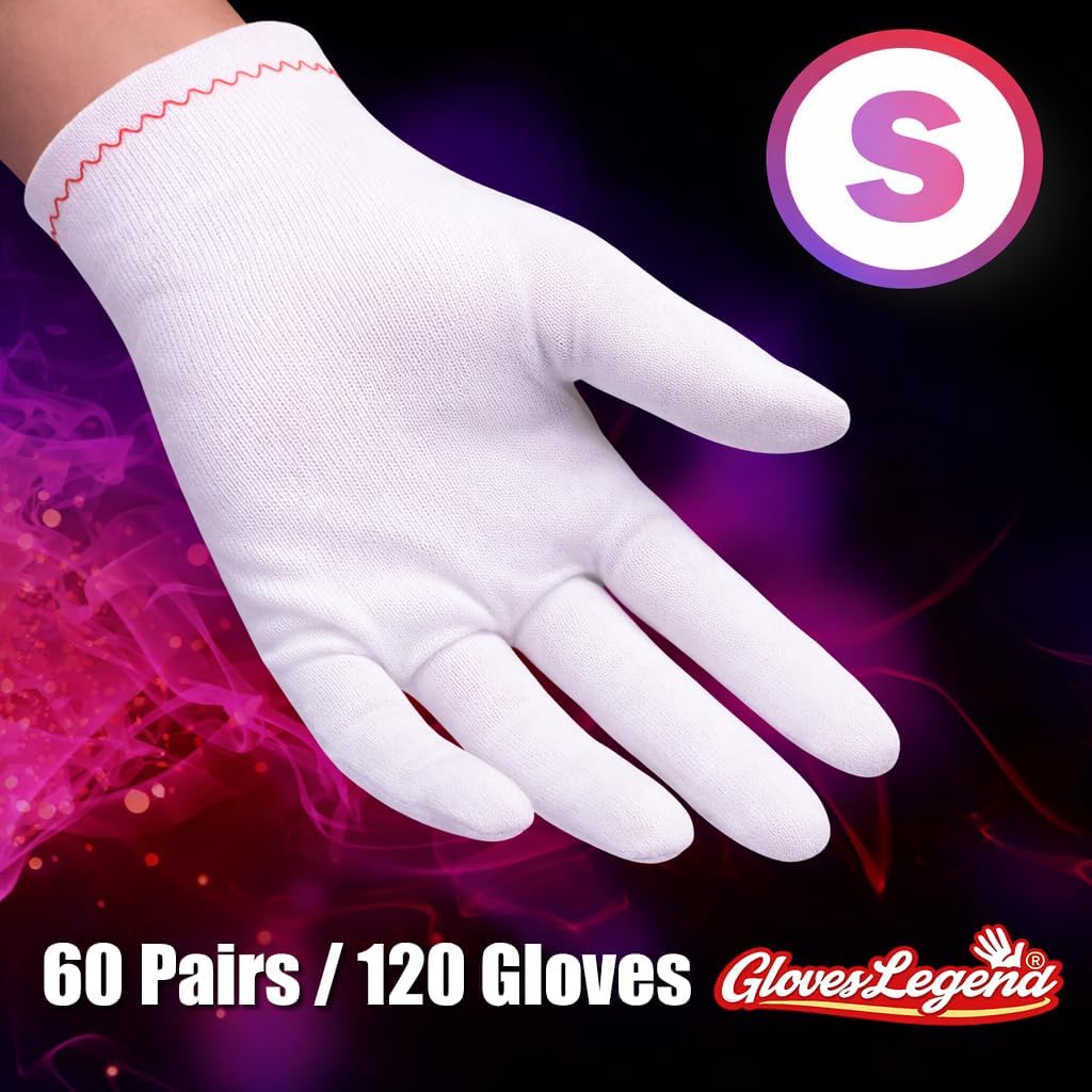 White Nylon Inspection Gloves For Jewelry, Coin, Watch and Art Handling