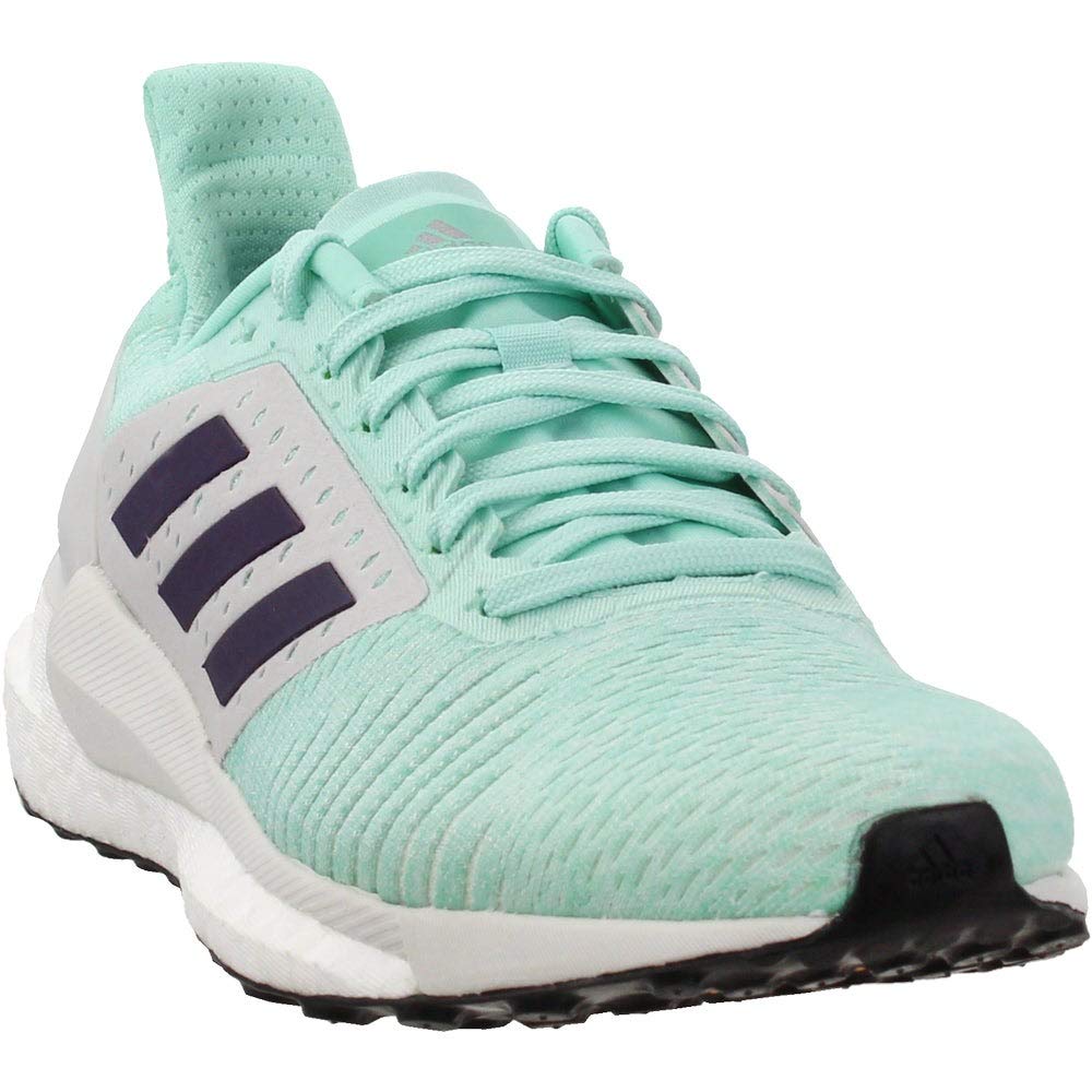 adidas Womens Solar Glide ST Running Casual Shoes, Green;White, 7