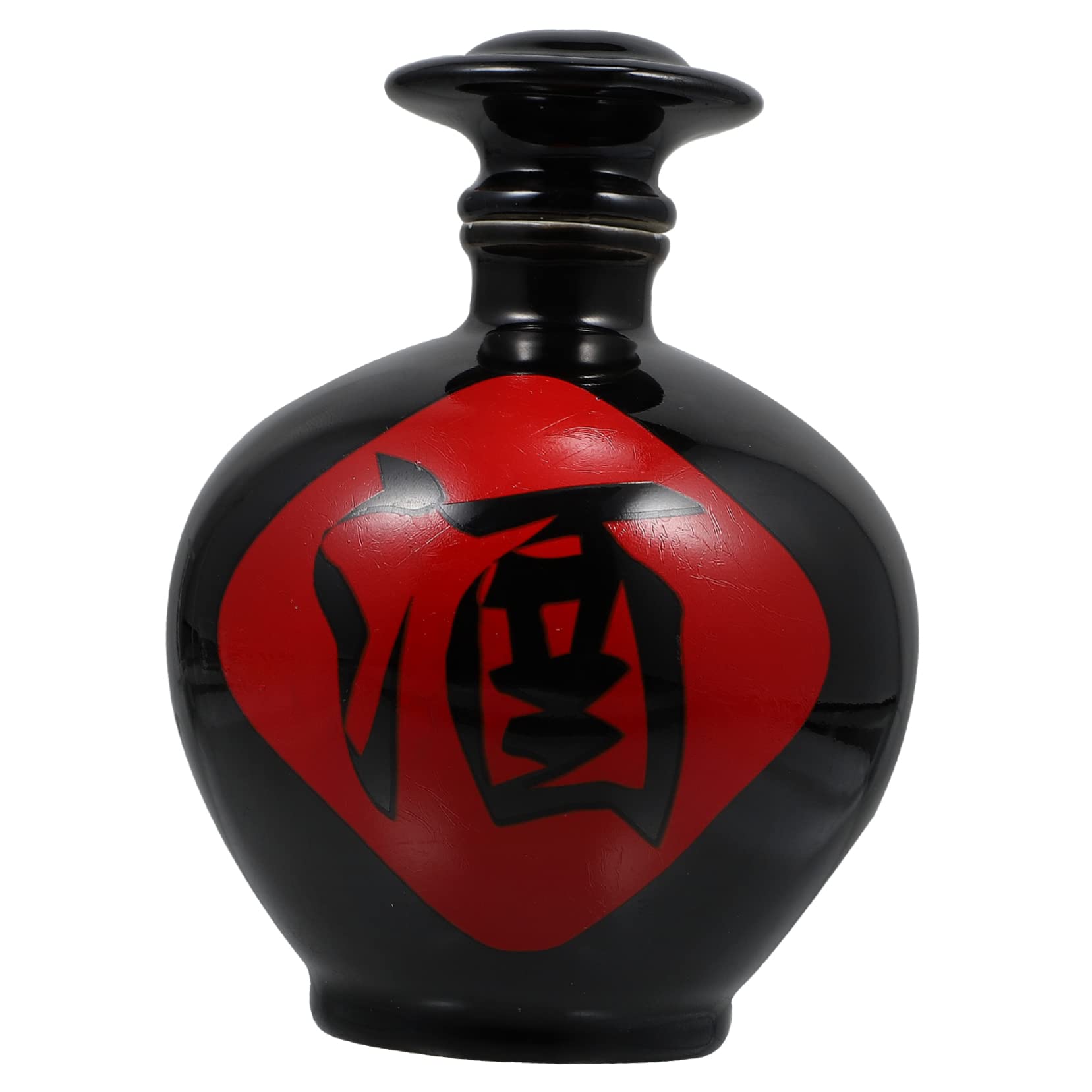 PRETYZOOM 1Pc Airtight Black Ceramic Brewing Bottle Sealed Jar for Homemade Enzymes and Fruit Wine Storage Practical Capacity for Various Beverages