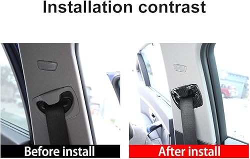 Miniatura 2 de YIWANG Estilo de fibra de carbono ABS cinturón de seguridad de coche ajuste 2 unids para BMW 3 4 serie F30 F31 F32 F36 2014-2019 accesorios de