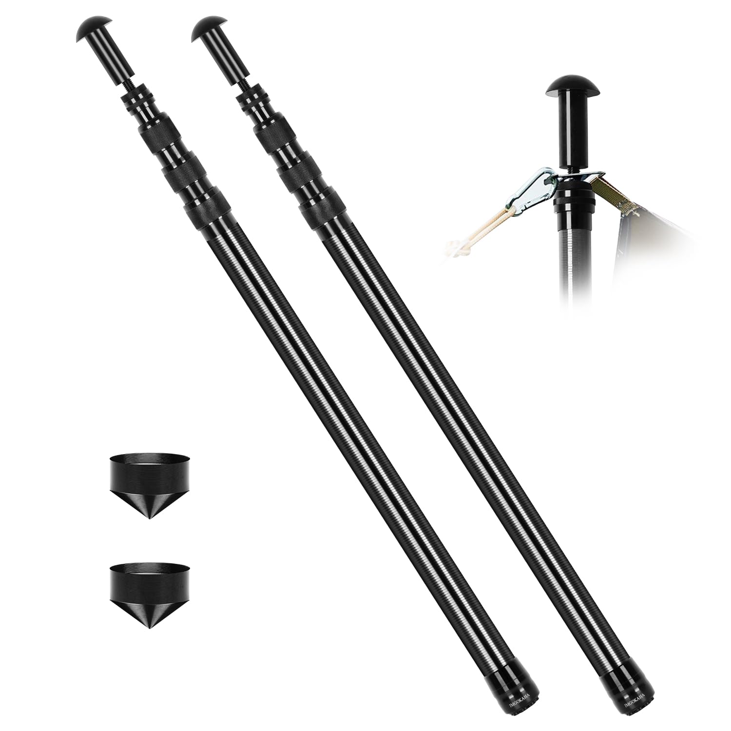 カーボン タープポール 4本セット 無段階調節 伸縮 Amazon | Imgokaha カーボン テントポール タープポール 無段階調節