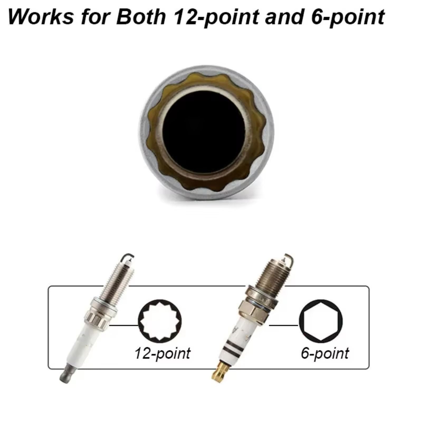 Klucz do świec 2 szt. Klucz nasadowy do świec Adapter klucza 14 mm 16 mm Magnetyczna wymiana i naprawa para narzędzie do usuwania przestrzeni 14 mm