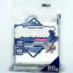 Massa Para Biscuit, Polycol, 90 Gramas, Branca