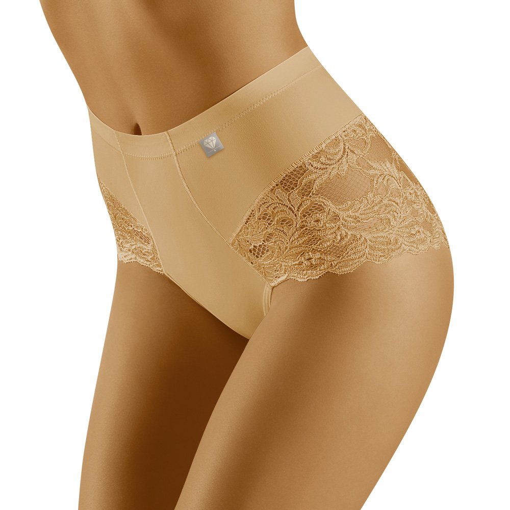 Wolbar Women's Lace Briefs WB406, Beige,M