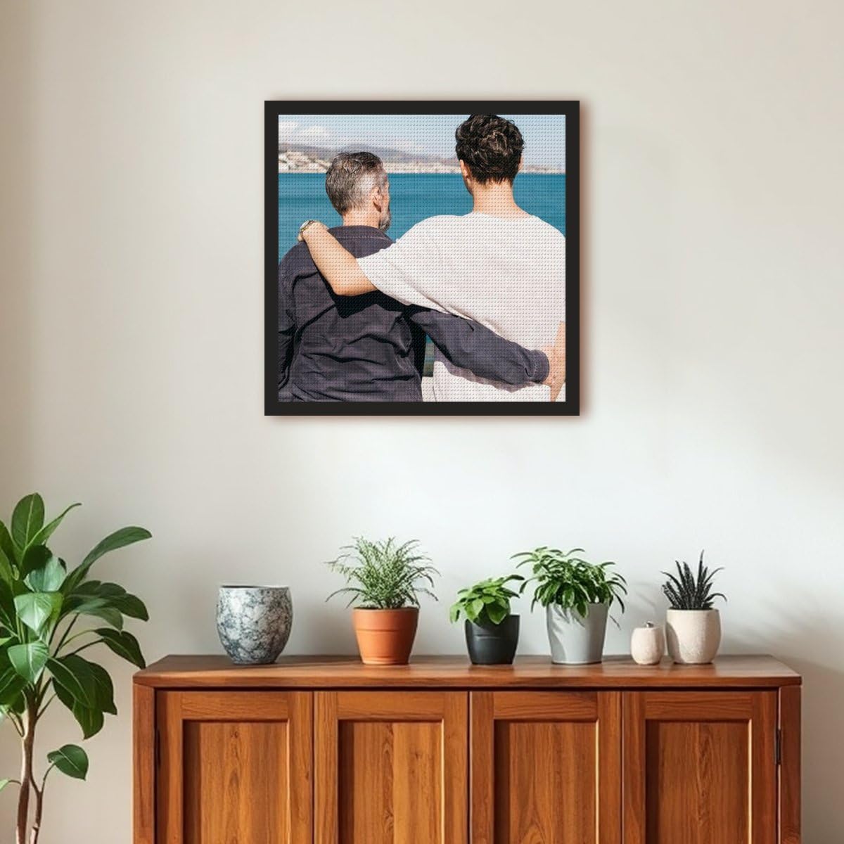 DIY Personalized Diamond Painting Kit, Custom 5D Diamond Photo Art Round Drill, Unique Home Decoration Gift for Adults(19.6x27.6inch/50x70cm)
