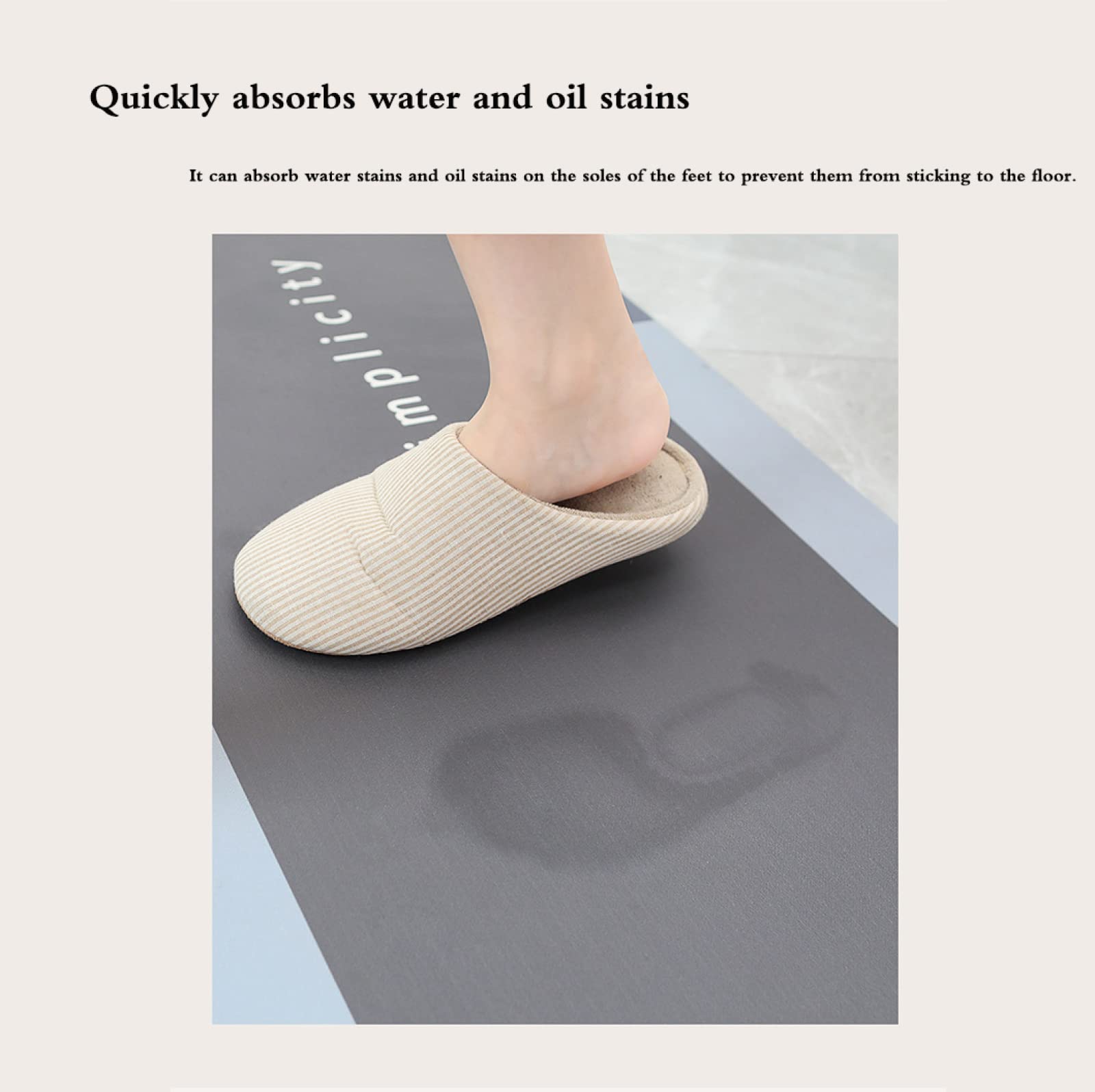 Alfombra de baño de tierra de diatomeas súper absorbente de secado rápido antideslizante de diatomita barro alfombra de baño, felpudo de oficina, cocina, comedor, sala de estar, pasillo, 120 x