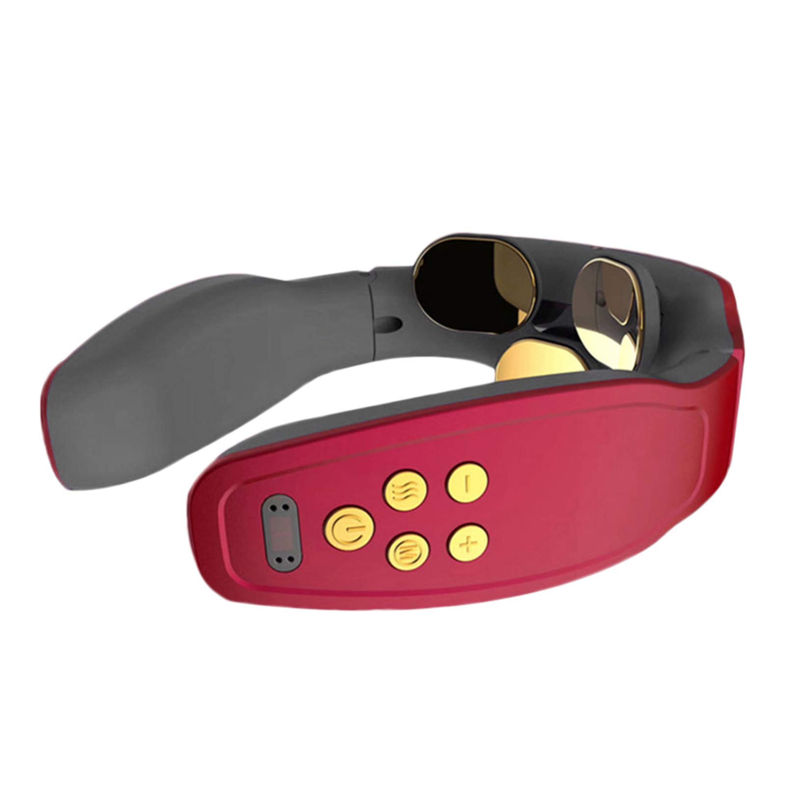 Smart Cervical Massage Wireless Neck Massager Pulse Electric Cervical Massager 3 Head Vibrator Heating Massage Muscle Patch Relaxation Stickers,B