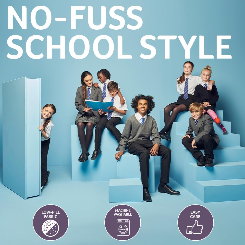 Trutex Basics 2 Pack Girls Short Sleeve School Shirts (3-16+ Years). Regular Fit Girls School Blouses, White Shirts for Girls, Easy Iron Girls White School Shirts - Genuine School Uniform