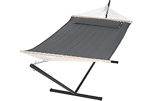 SUNCREAT 2-Person Heavy-Duty Hammock with Stand