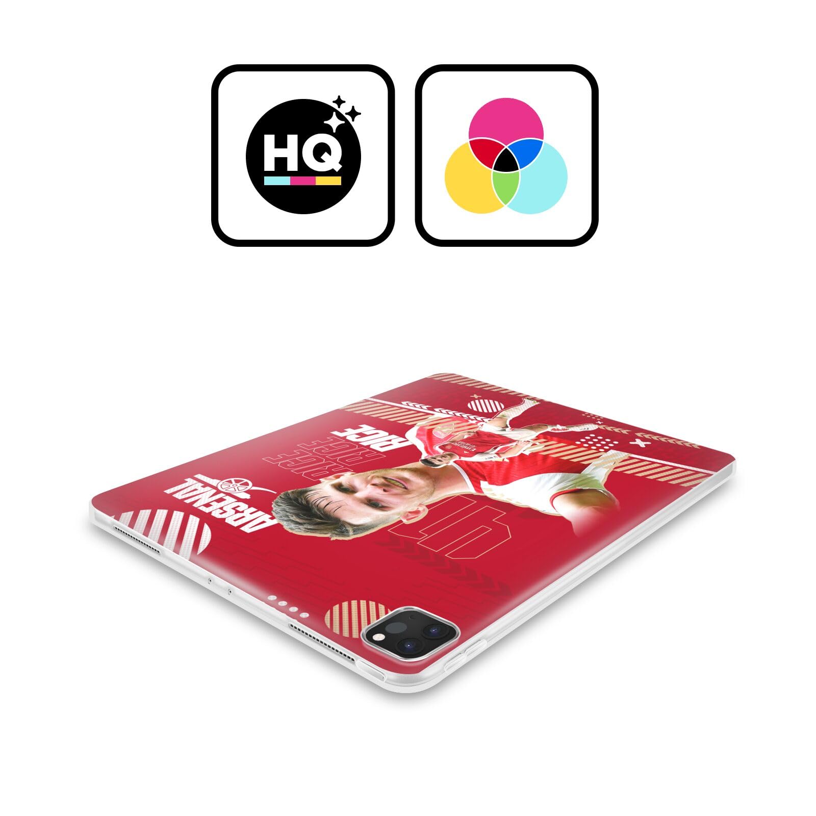 Head Case Designs Officially Licensed Arsenal FC Declan Rice 2023/24 First Team Soft Gel Case Compatible with Samsung Galaxy Tab S8 Ultra